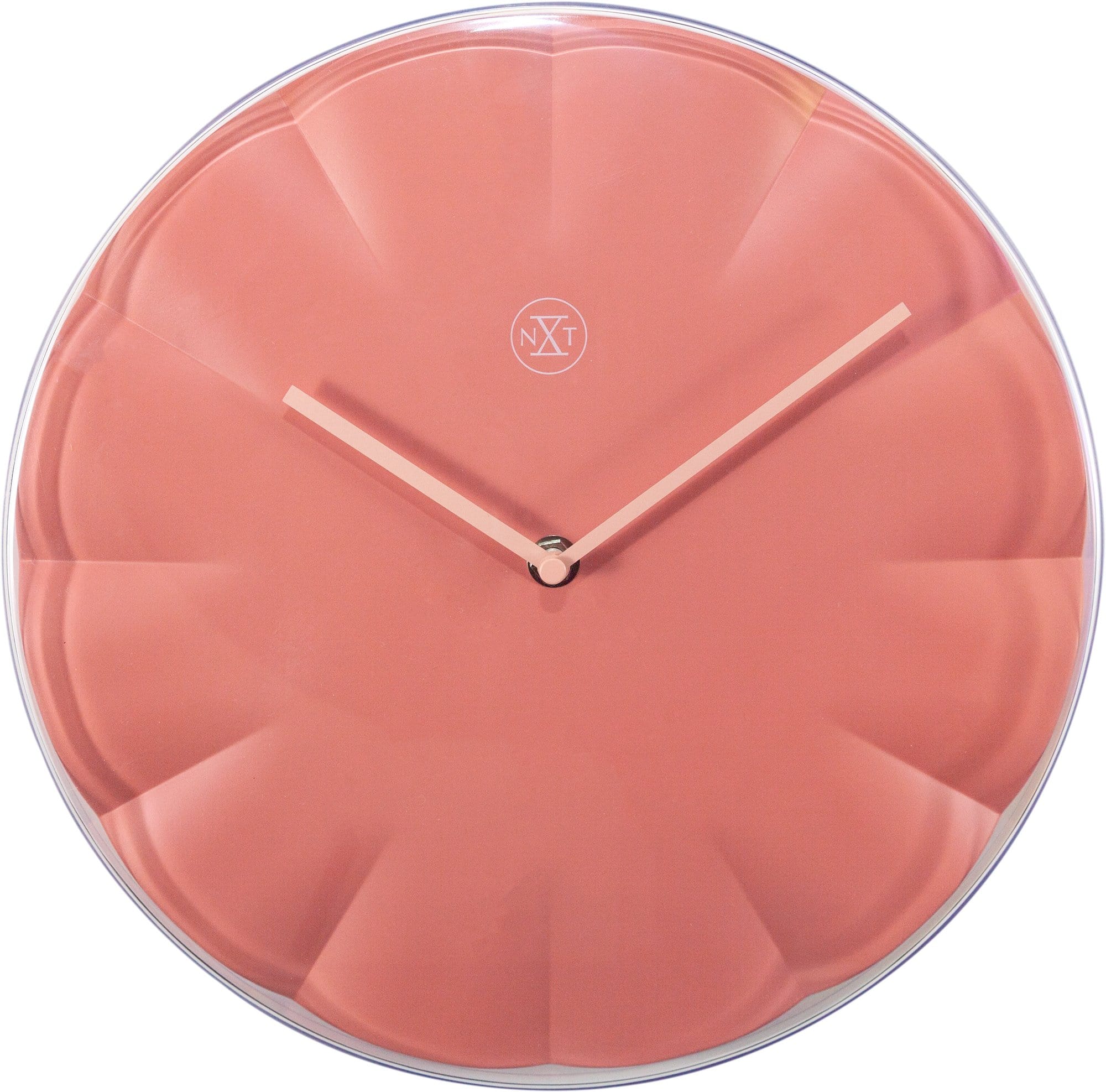 NeXtime Clocks wall clock, 29.5 cm plastic design with a "Sweet" decorative pattern, front view showing colorful details.
